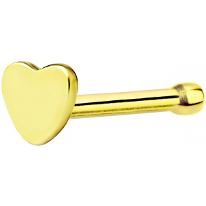 Pair 18G Gold Titanium 2mm Press Fit CZ Clear Gem Nose Stud Bone Ring – Unbranded Body Jewelry