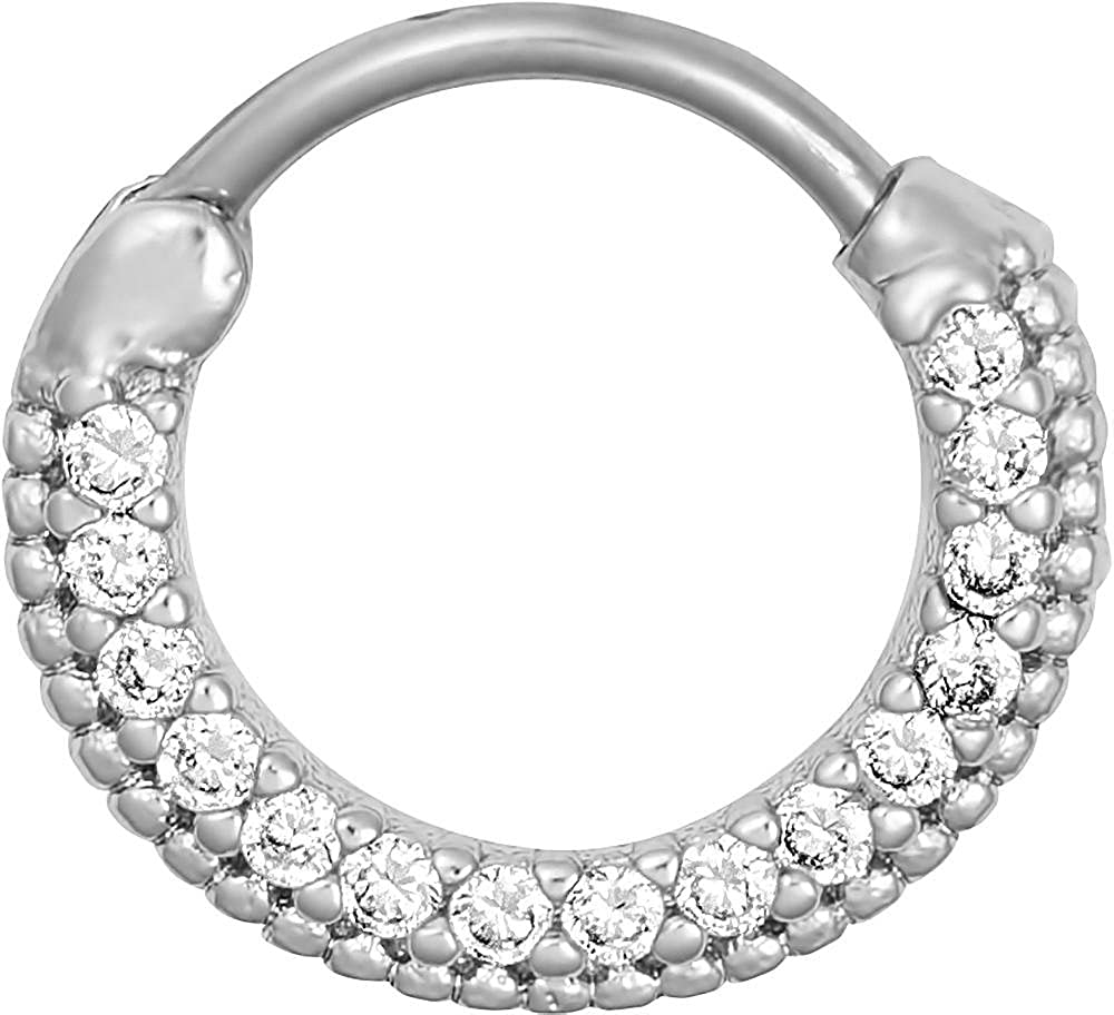 Septum Nose Clicker Linked Chain 16 Gauge 5/16" Steel Body Jewelry 