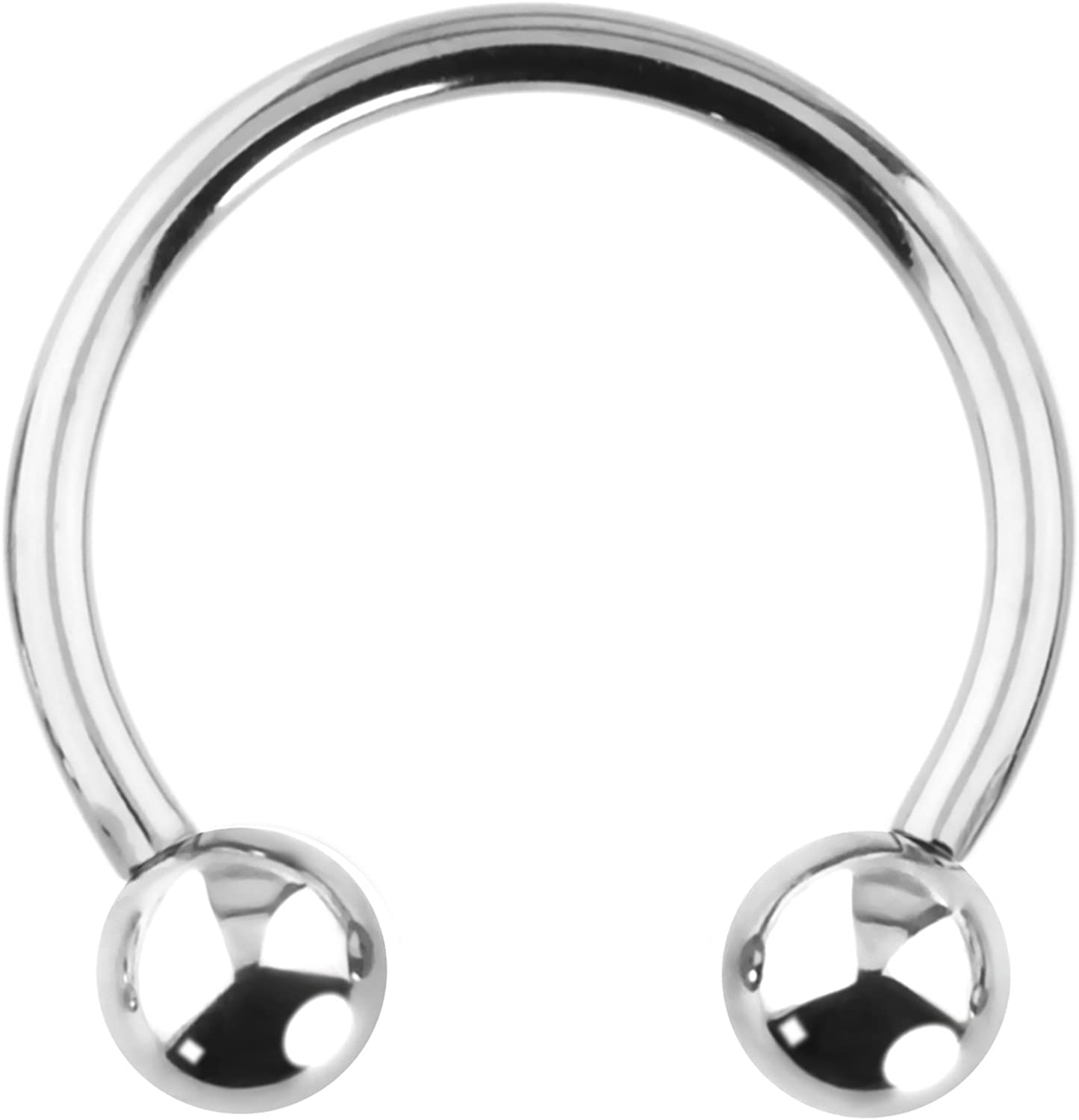 16G G23 Titanium Horseshoe Septum Rings - Internally Threaded, 8/10/12/14mm | For Nose, Cartilage, Daith & Body Piercing
