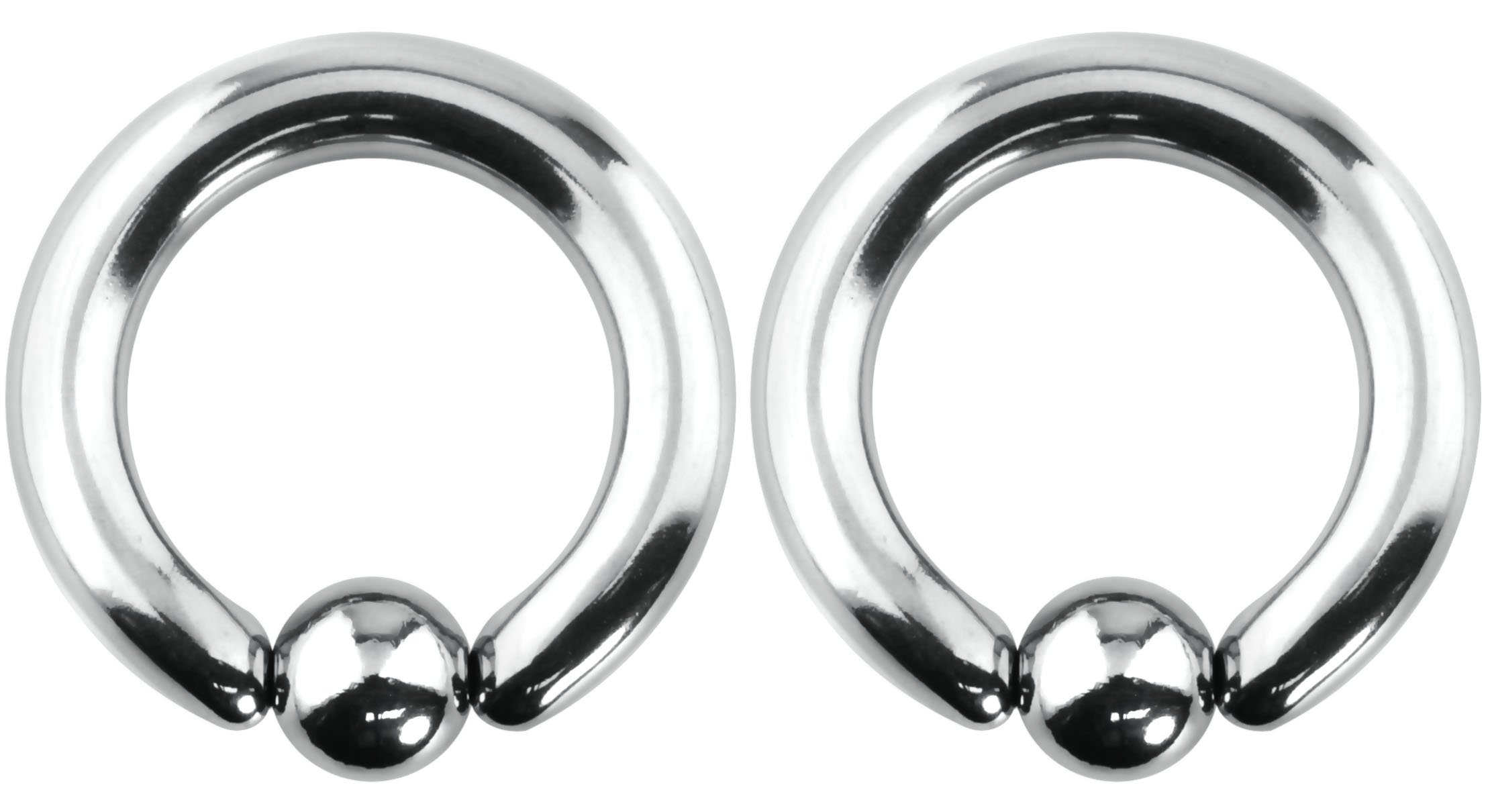 Captive Bead Ring Jewelry Anodized Over Surgical Steel Hematite Ball 14g 12 Pack 